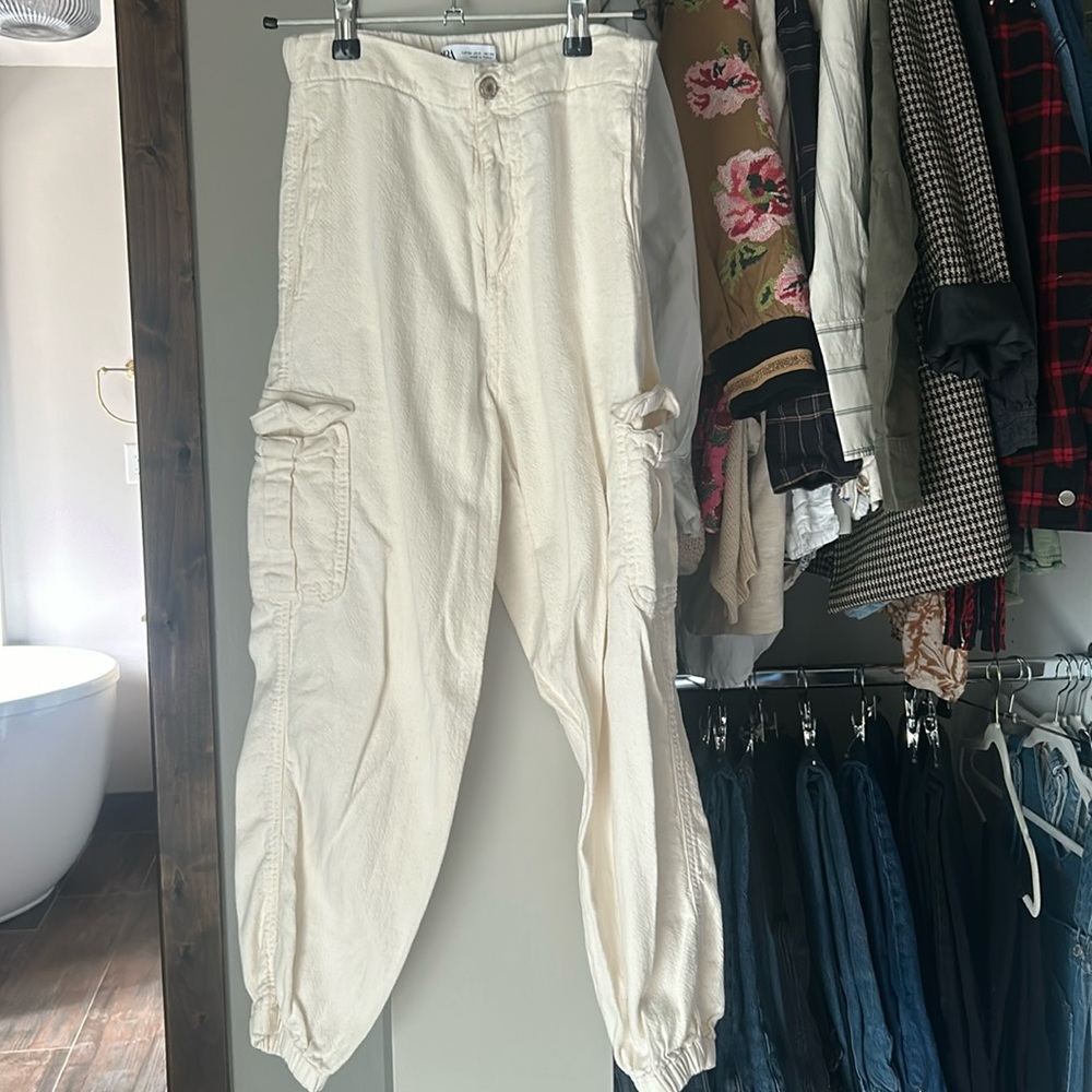 Zara linen cargos